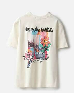 united colors of benetton Boys Graphic Print Relaxed Fit Round-Neck T-Shirt-picture-12