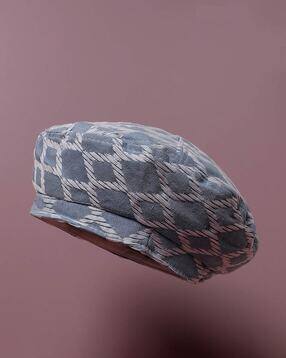 haute sauce Women Rhombus Weave Beret Hat -picture-24