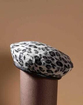Women Leopard Print Beret Hat-image-17