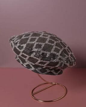 haute sauce Women Rhombus Weave Beret Hat -picture-34