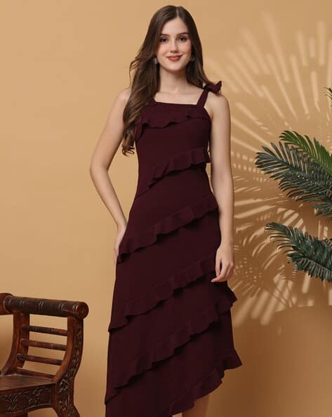 Women Square-Neck Bodycon Dress