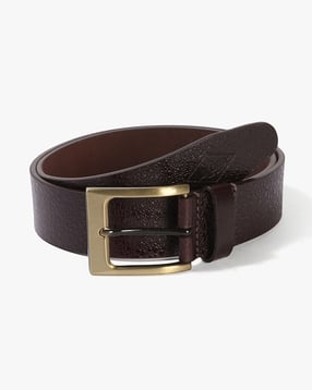 Men Reptilian Pattern Leather Belt with Tang Buckle Closure-image-49