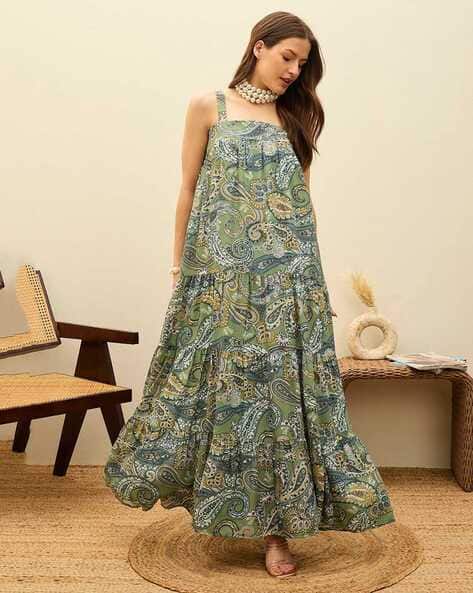 Sassafras Women Paisley Tiered Dress