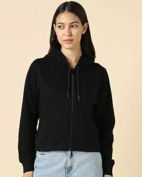 allen solly Women Regular Fit Zip-Front Hoodie -picture-44