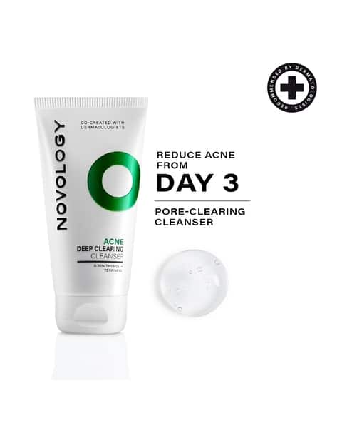 Novology Acne Clearing Cleanser for Acne Whiteheads & Blackhead for Sensitive Skin