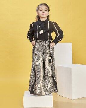 Girls Printed Pants with Top Set -image-21