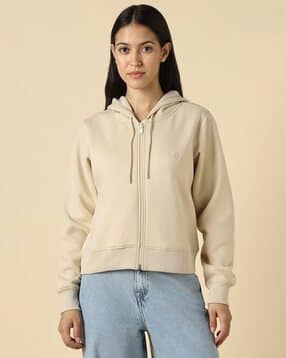 allen solly Women Regular Fit Zip-Front Hoodie -picture-53