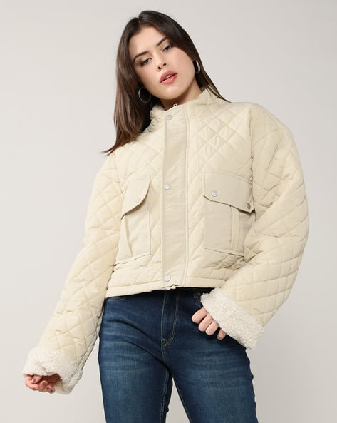 Lee Cooper Women Quilted Boxy Fit Bomber Jacket