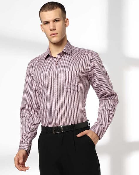 JOHN PLAYERS Men Regular Fit Printed Formal Shirt