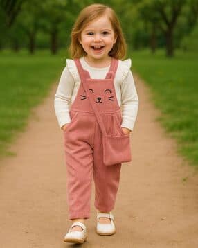 Girls Ribbed Pants & Top Set