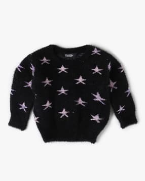yousta Girls Self-Design Round-Neck Sweater-picture-35