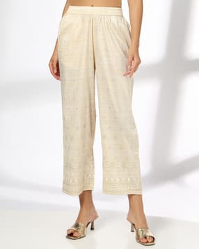 Women Floral Print Regular Fit Palazzos