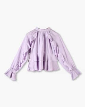 rio girls Girls Regular Fit Top with Puff Sleeves-picture-50