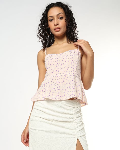 Fyre Rose Women Floral Print Slim Fit Strappy Top