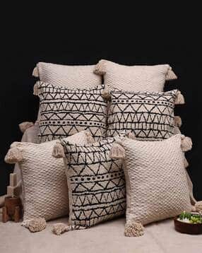 anwyn Pack of 7 Square-Shape Handloom Cushion Covers-picture-45