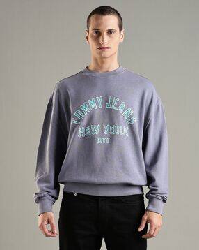 tommy hilfiger Overdyed Varsity Crew-Neck Sweatshirt-picture-41