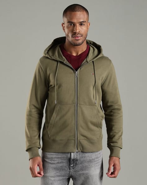 Buy DNMX Zip-Front Hoodie with Insert Pockets Online | Ajio.com