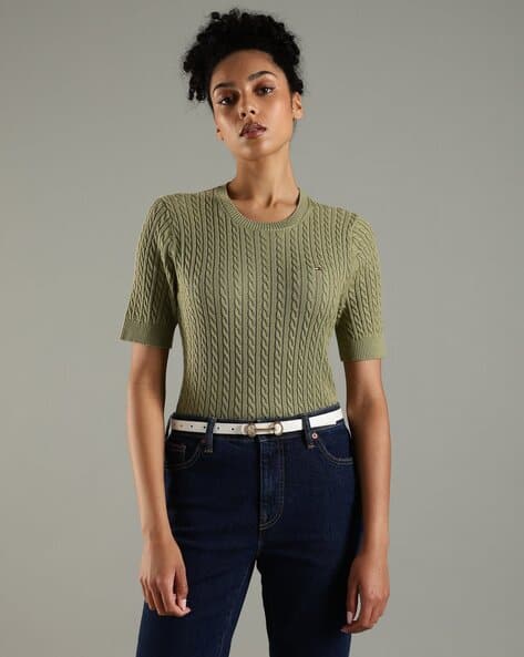 TOMMY HILFIGER Women Jenny Cable-Knit Pullover