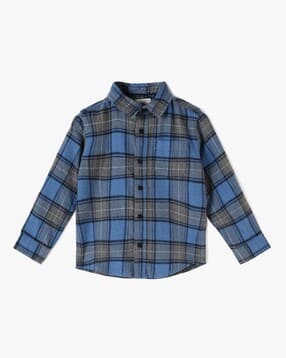 kb team spirit Boys Checked Relaxed Fit Shirt with Patch Pocket-picture-27