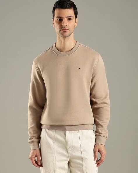 TOMMY HILFIGER Logo Flag Regular Fit Crew-Neck Sweatshirt