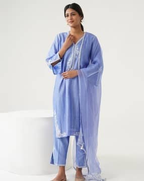 reemrasha Women Embroidered Kurta Suit Set-picture-40