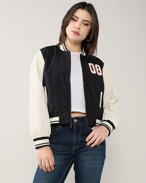 Lee Cooper Women Regular Fit Bomber Jacket