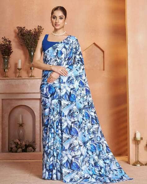 Garden Vareli Women Floral Print Silk Saree