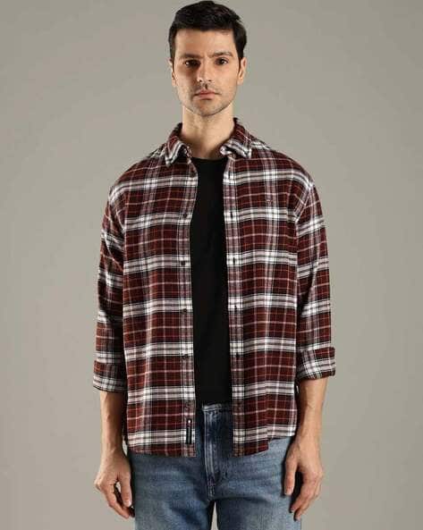 Men Regular Fit Checkered Casual Shirt