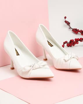 flat n heels Women Pointed-Toe Pumps with Bow Accent-picture-45