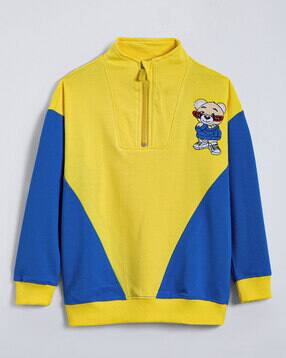 hopscotch Boys Colourblock Regular Fit Sweatshirt with Full Sleeves-picture-20