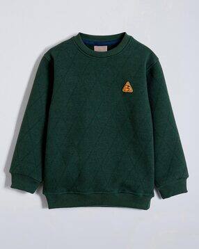 Boys Logo Print Regular Fit Sweatshirt with Full Sleeves-image-49