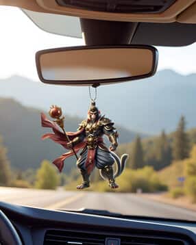 Mini Hanumanji Car Rearview Mirror Hanging Ornament