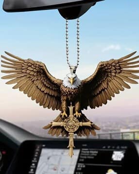 Striking Eagle Design Miniature Car Hanging Ornament