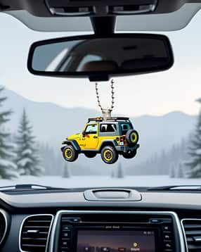  Mini Jeep Car Miniature Car Hanging Ornament