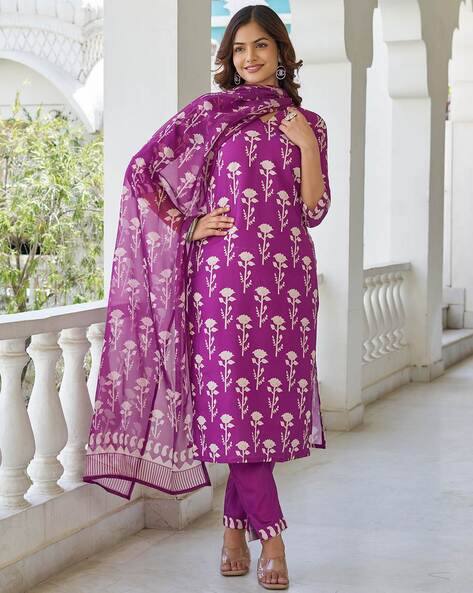 Indie Picks Floral Straight Kurta Set