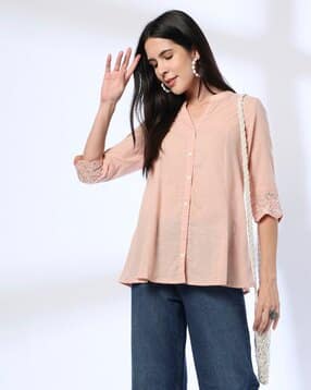 siyahi Women Self-Check Relaxed Fit Tunic-picture-39