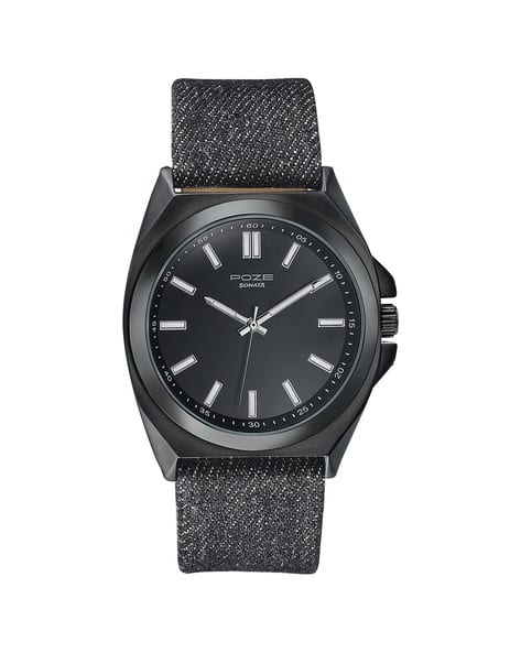 SONATA Men Poze Drop 6 Analogue Watch with Leather Strap-SP70081NL01W