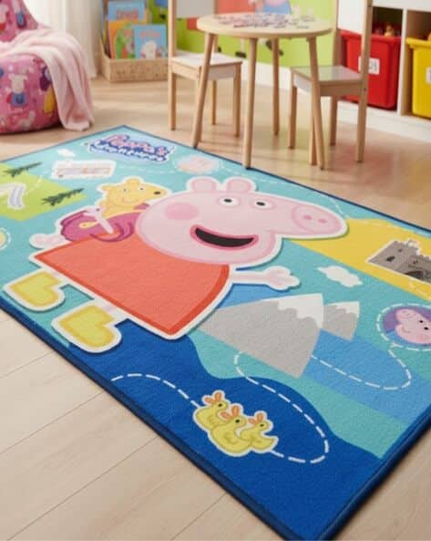 ATHOM LIVING Peppa Print Rectangular Carpet 3' x 5'
