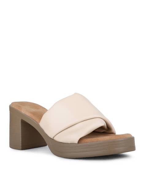 INC 5 Women Open-Toe Slip-On Chunky Heeled Sandals