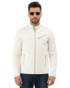 leather retail Men Regular Fit Zip Front Jacket-picture-12