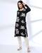 FLORAL BUNCH AOJ KURTA, BLACK, S