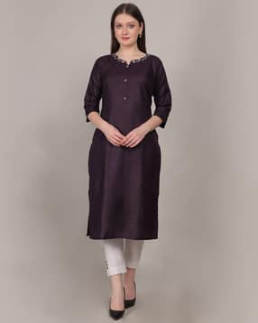 prajsi studio Women Embroidered Straight Kurta-picture-52
