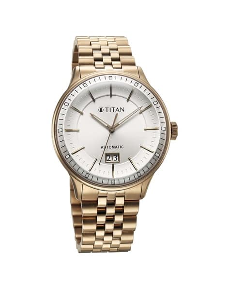 TITAN Men Big Date Automatic Analogue Watch with Stainless Strap-90201WM01