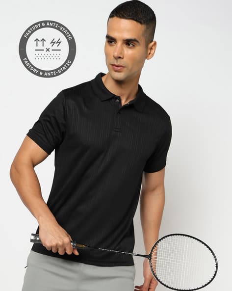 PERFORMAX Men Racquet Textured Regular Fit Polo T-Shirt