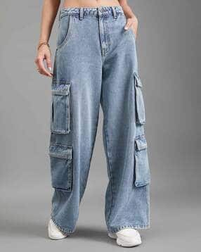 Women Baggy Fit Cargo Pants-image-5