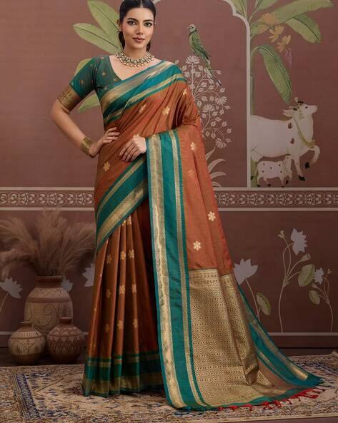 Saree mall Ethnic Motif Design Tussar Silk Saree