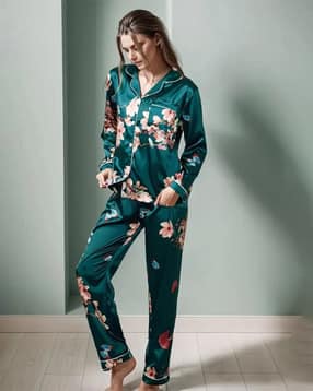 jade & julie Women Floral Print Shirt & Pyjamas Set-picture-31