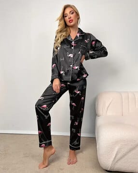 jade & julie Women Printed Shirt & Pyjamas Set-picture-18