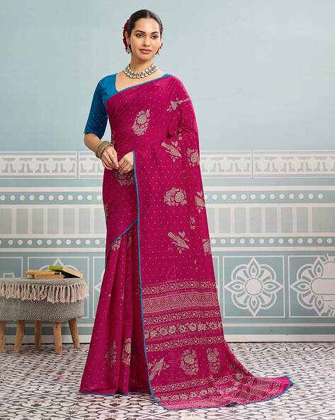 Ri-wah Women Ethnic Wear Lace Traditional Saree