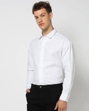 Men Pleated Oversized Shirt